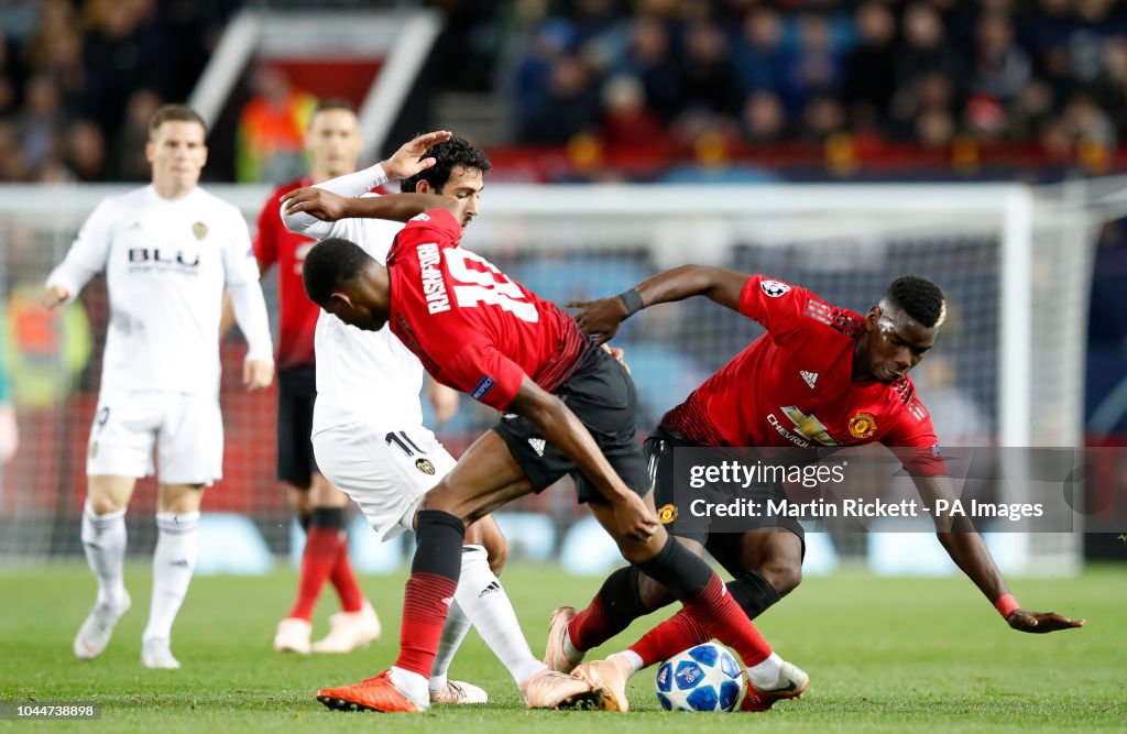 Manchester United v Valencia - UEFA Champions League - Group H - Old Trafford