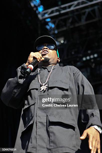 Rapper Big Boi performs at the 2010 Epicenter Music Festival at Auto Club Speedway on September 25, 2010 in Fontana, California.