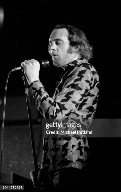 Roger Chapman of Family performs on stage, 1971.
