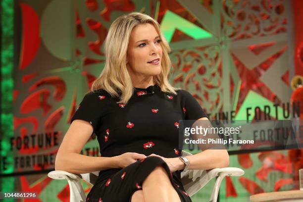 Megyn Kelly speaks onstage at the Fortune Most Powerful Women Summit 2018 at Ritz Carlton Hotel on October 2, 2018 in Laguna Niguel, California.