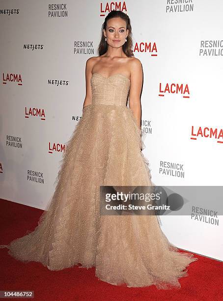 Olivia Wilde attends the LACMA Presents "Unmasking": The Lynda & Stewart Resnick Exhibition Gala at LACMA on September 25, 2010 in Los Angeles,...