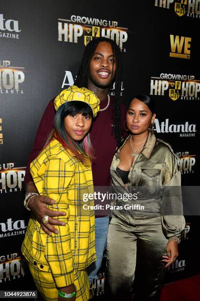 Charlie Rivera, Waka Flocka Flame, and Tammy Rivera attend WE tv Celebrates The Return Of "Growing Up Hip Hop Atlanta" at Club Tongue & Groove on...