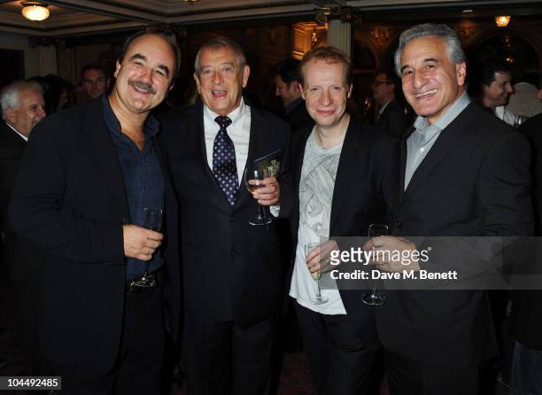 David Haig, Derek Fowlds, Jonathan Slinger and Henry Goodman attend the press night of 'Yes, Prime Minister' at The Gielgud Theatre on September 27,...