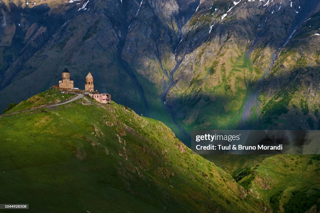 Georgia, Kazbegi, Kazbek Mount, Gergeti Trinity Church