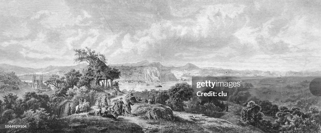 Landscapes close to Remagen, river rhine