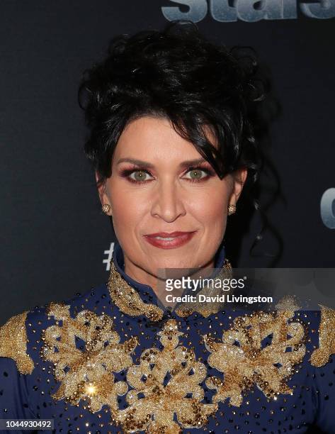 Nancy McKeon poses at "Dancing with the Stars" Season 27 at CBS Televison City on October 2, 2018 in Los Angeles, California.