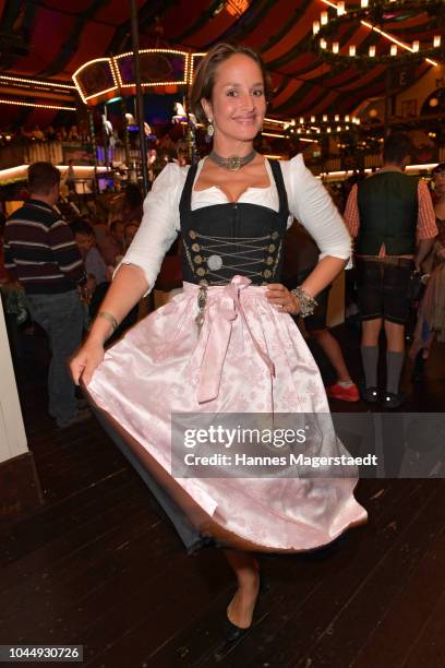 Actress Lara Joy Koerner during the Welt der Wunder Wiesn as part of the Oktoberfest 2018 at Marstall tent at Theresienwiese on October 2, 2018 in...