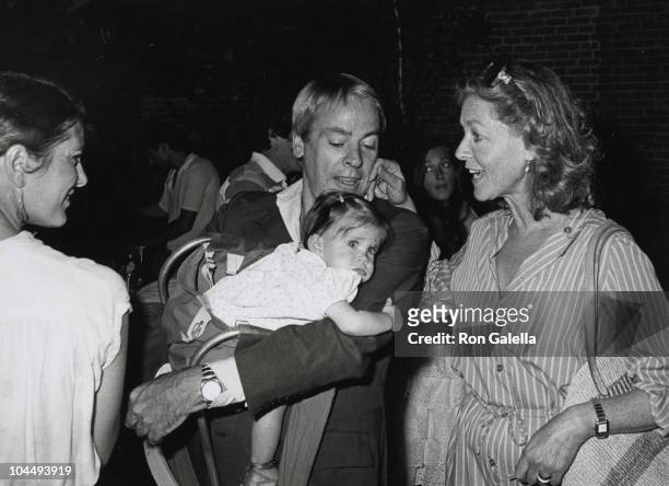 Kate Crane, Kevin McCarthy with daughter, and Lauren Bacall
