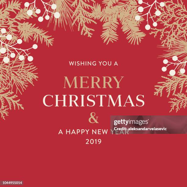 christmas background with greetings - holiday elements stock illustrations