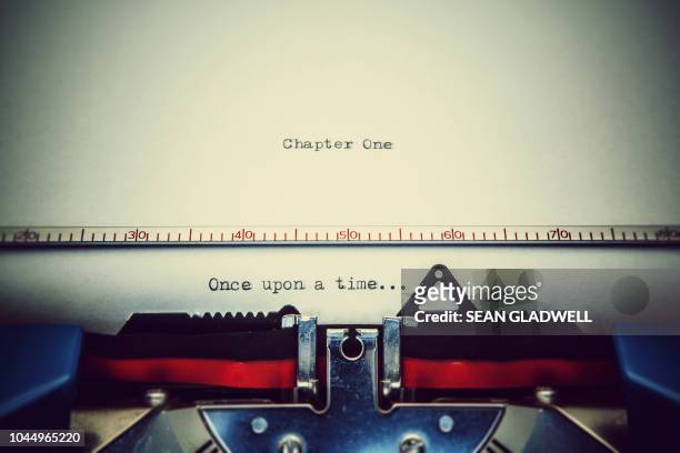 once upon a time... - typewriter stockfoto's en -beelden