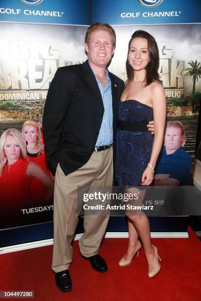 Andrew Giuliani and olympic figure skater Sarah Hughes attend the Golf Channel's "Big Break Dominican Republic" screening at Le Cirque on September...