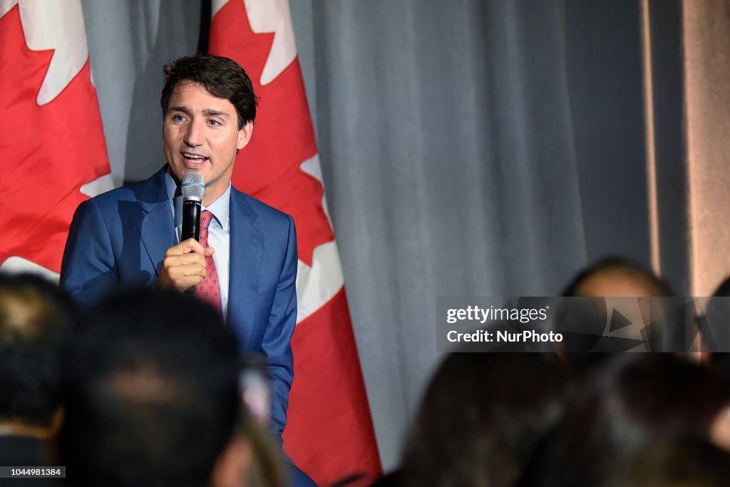 Prime Minister Justin Trudeau Joins Supporters