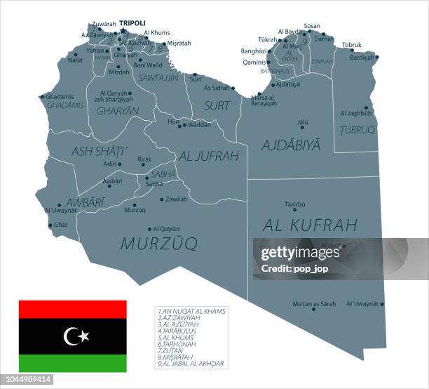 30 - libya - grayscale isolated 10 - libya flag stock illustrations