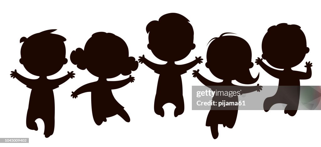 Cartoon Kids Silhouettes Jumping High-Res Vector Graphic - Getty Images Cartoon Kids Silhouettes Jumping High-Res Vector Graphic - Getty Images