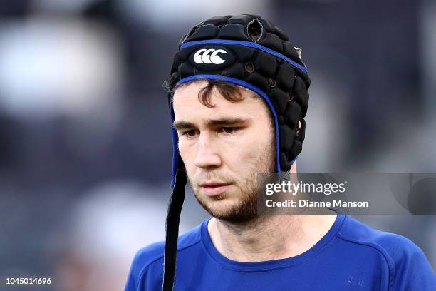 Tom Rowe of Otago looks on prior to the round eight Mitre 10 Cup match between Otago and Bay of Plenty at Forsyth Barr Stadium on October 3, 2018 in...