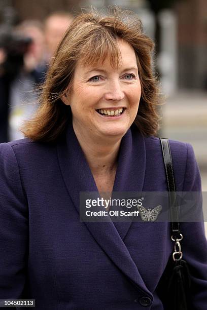 Labour party deputy leader Harriet Harman arrives for the third day of the Labour party conference at Manchester Central on September 28, 2010 in...