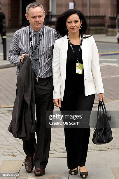 Caroline Flint MP arrives for the third day of the Labour party conference at Manchester Central on September 28, 2010 in Manchester, England. The...