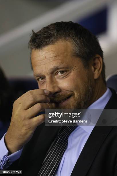 Slavisa Jokanovic, Manager of Fulham looks on prior to the Carabao Cup Third Round match between Millwall and Fulham at The Den on September 25, 2018...