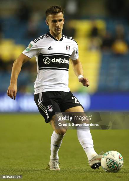 Joe Bryan of Fulham during the Carabao Cup Third Round match between Millwall and Fulham at The Den on September 25, 2018 in London, England.