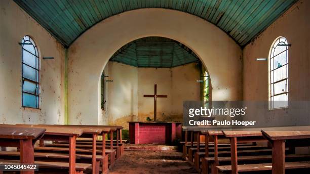 abandoned lutheran church - cult stock pictures, royalty-free photos & images