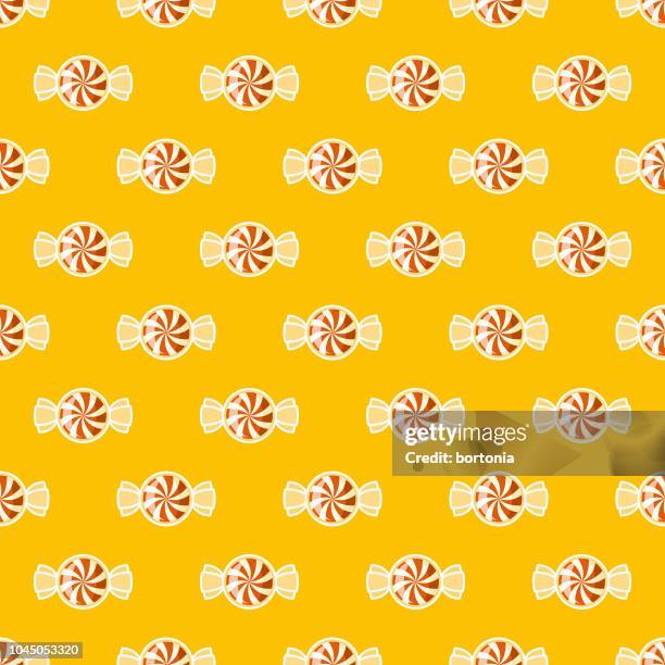 candy halloween seamless pattern - mint background stock illustrations