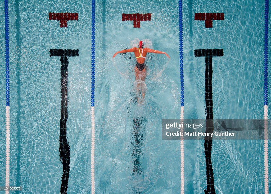 Female swimmer in pool