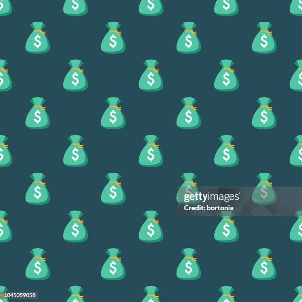 money bag crime seamless pattern - money background stock illustrations