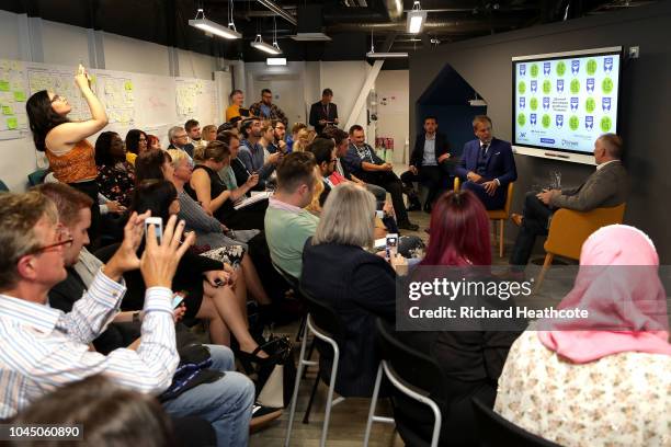 British entrepreneur and businessman, Peter Jones speaks to students as he visits the Centre of Entrepreneurship, University of Dundee prior to the...