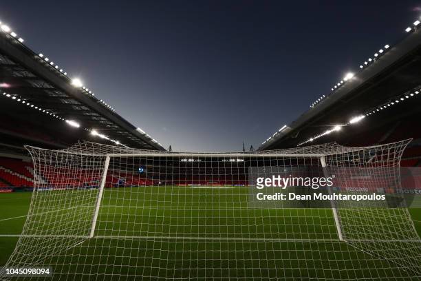 General view inside the stadium prior to the Group B match of the UEFA Champions League between PSV and FC Internazionale at Philips Stadion on...