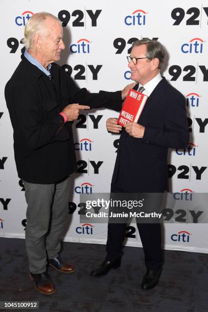 Bill Murray And Michael Ovitz In Conversation at 92nd Street Y on September 26, 2018 in New York City.