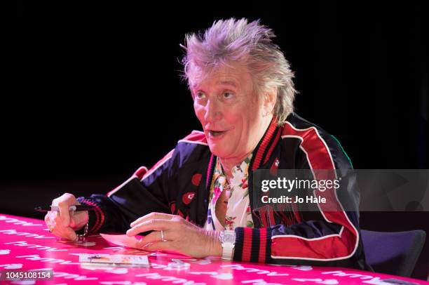 Rod Stewart atends his album signing event at HMV Oxford Street on October 3, 2018 in London, England.