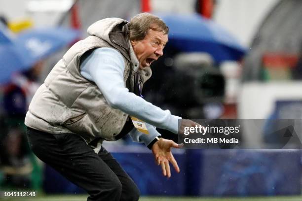 Lokomotiv Moscow head coach Yuri Semin gestures during the Group D match of the UEFA Champions League between FC Lokomotiv Moscow and FC Schalke 04...