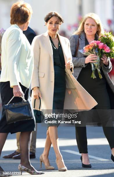 Meghan, Duchess of Sussex with her assistant Amy Pickerill during an official visit to Sussex on October 3, 2018 in Chichester, United Kingdom. The...