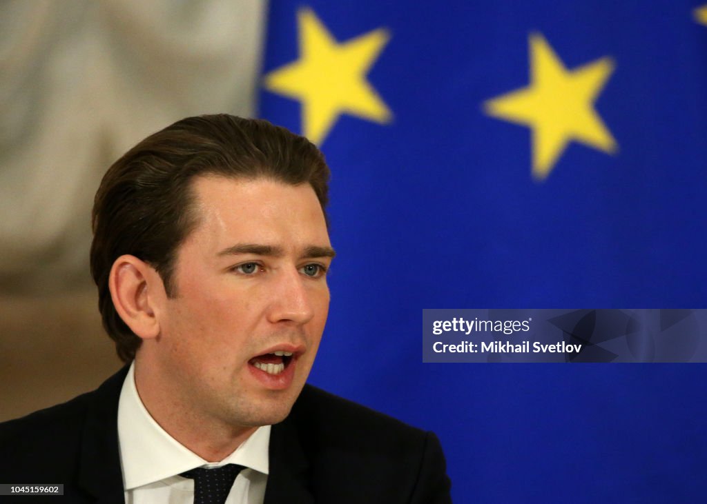 Russian President Vladimir Putin receives Austrian Chancellor Sebastian Kurz in Saint Petersburg