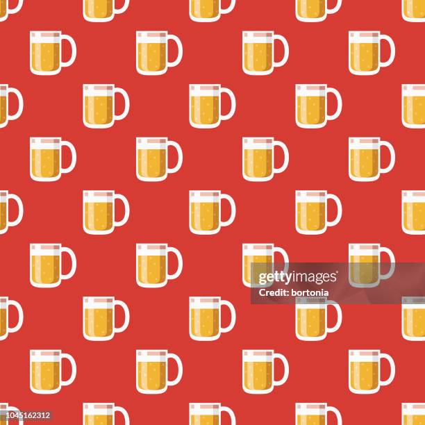 beer wild west seamless pattern - beer background stock illustrations