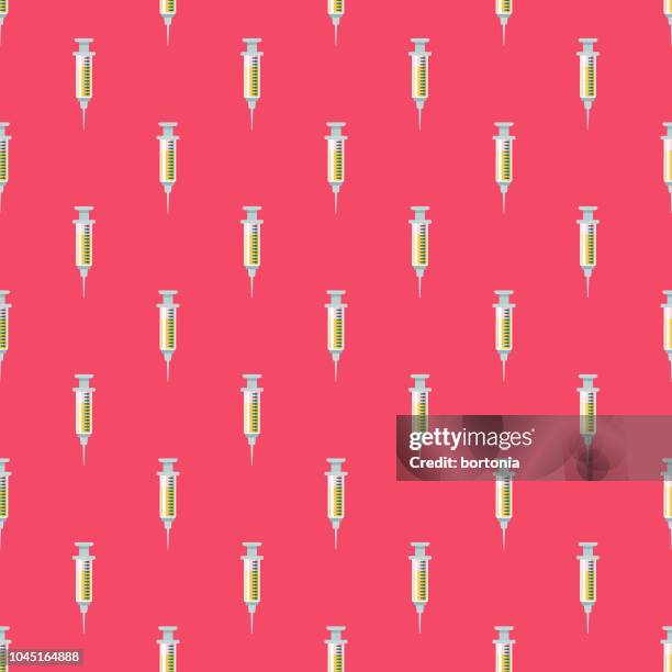 injectable contraceptive female reproduction seamless pattern - injectable contraceptive stock illustrations