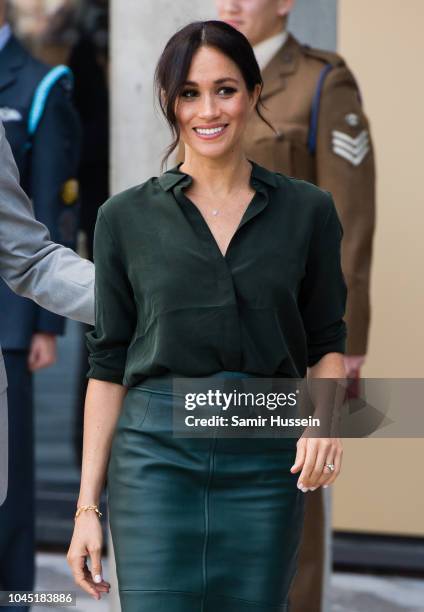 Meghan, Duchess of Sussex visits University of Chichester's Engineering and Digital Technology Park during an official visit to Sussex on October 3,...