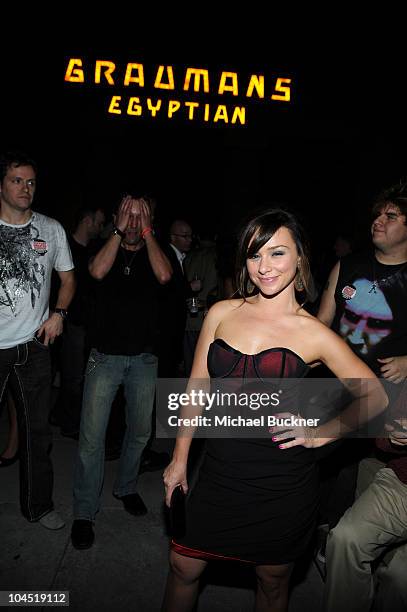 Actress Danielle Harris attends the cocktail reception of Dark Sky Films' "Hatchet II" at Grauman's Egyptian Theatre on September 28, 2010 in...