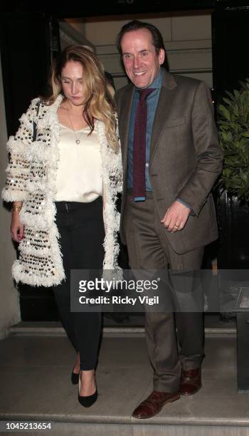 Jessica Parker and Ben Miller seen attending 'Johnny English Strikes Again' screening afterparty at Morton's on October 3, 2018 in London, England.