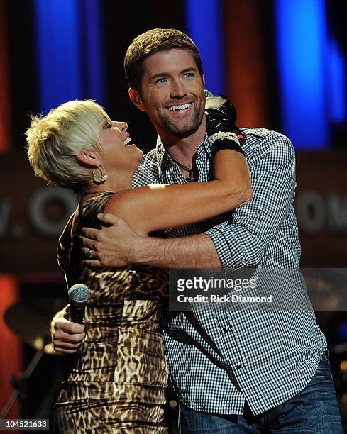 Recording Artists Lorrie Morgan and Josh Turner perform during Country Comes Home: An Opry Celebration at the Grand Ole Opry House on September 28,...