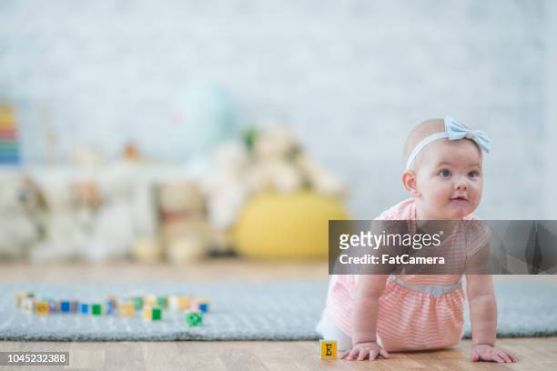 baby krabbeln - free tiny girls stock-fotos und bilder