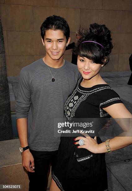 Booboo Stewart and Fivel Stewart attend the Los Angeles premiere of "Hatchet II" at the Egyptian Theatre on September 28, 2010 in Hollywood,...