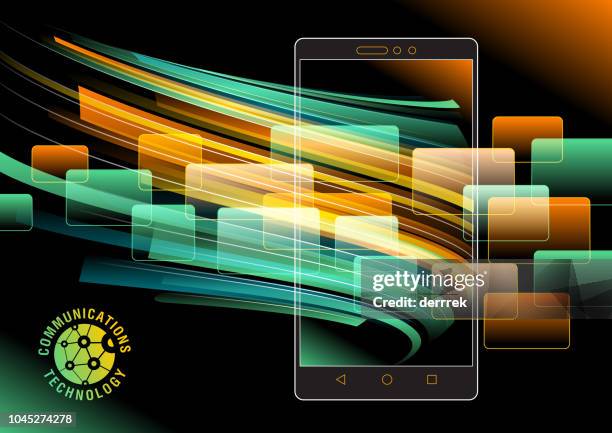 smart phone, communications technology - phone call button stock illustrations