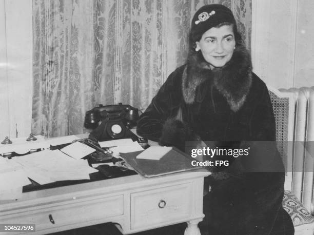 Portrait of Gabrielle Chanel, world renowned dressmaker and dictator of fashion, June 18, 1936.