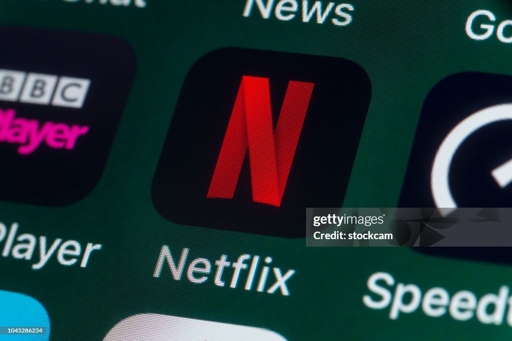 Netflix, BBC iPlayer, News, Speedtest and other Apps on iPhone screen