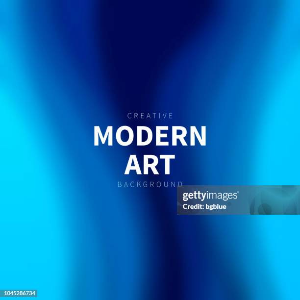 blue wave shapes blurred - abstract trendy background - contour map stock illustrations
