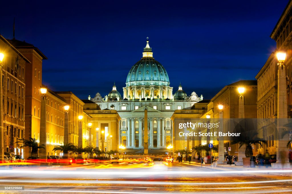 St. Peter's Basilica along Via della Conciliazione