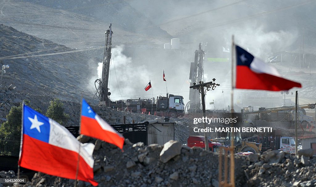 Drilling machines work in the rescue ope