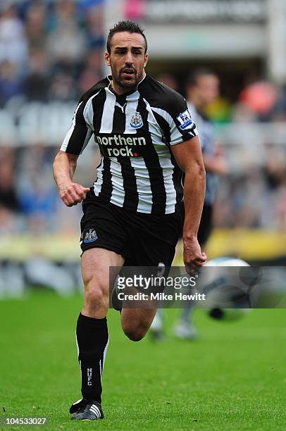 Sanchez Jose Enrique of Newcastle United in action during the Barclays Premier League match between Newcastle United and Stoke City at St James' Park...