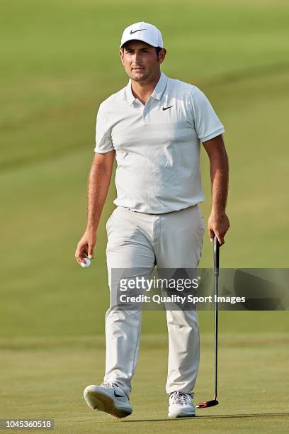 Alexander Levy of France in action during first day of Portugal Masters 2018 at Dom Pedro Victoria Golf Course on September 20, 2018 in Vilamoura,...